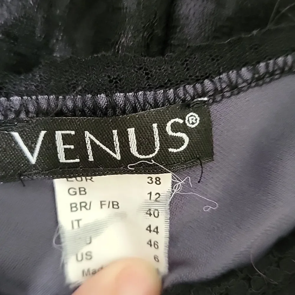 Venus black lace party dress Size 6